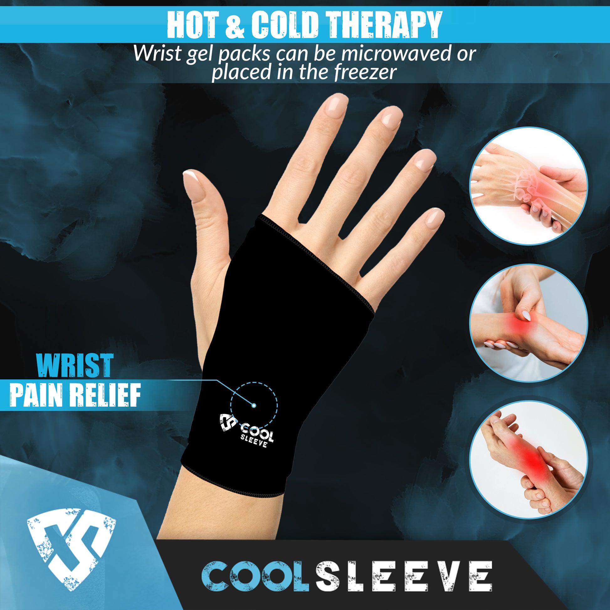 Wrist gel pack for hot & cold therapy